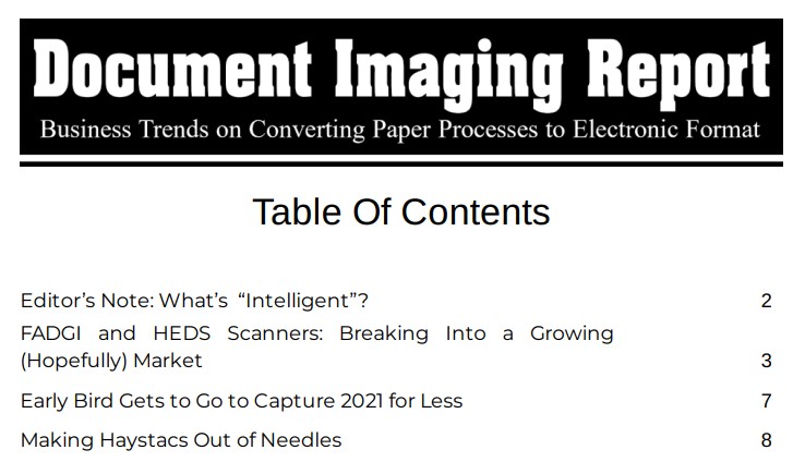 A Document Imaging Report